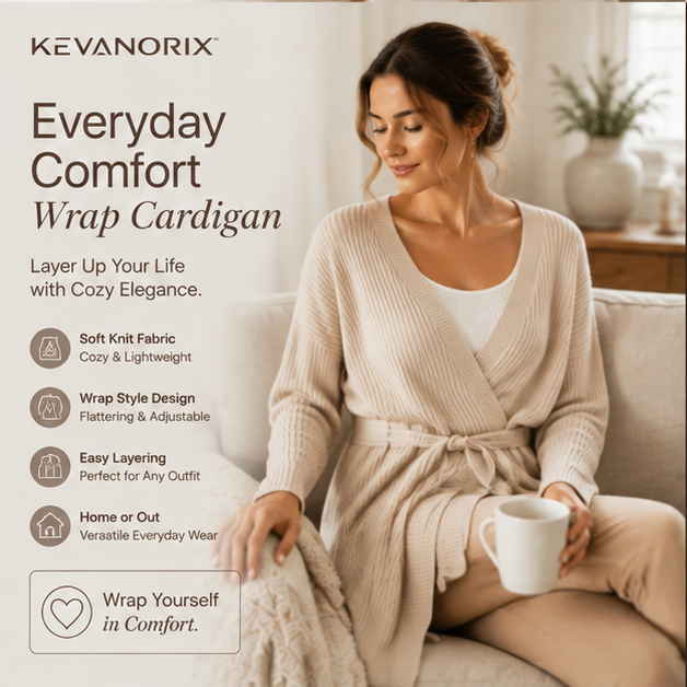 KEVANORIX™ Everyday Comfort Wrap Cardigan