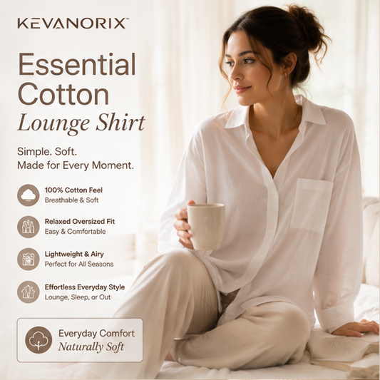 KEVANORIX™ Essential Cotton Lounge Shirt